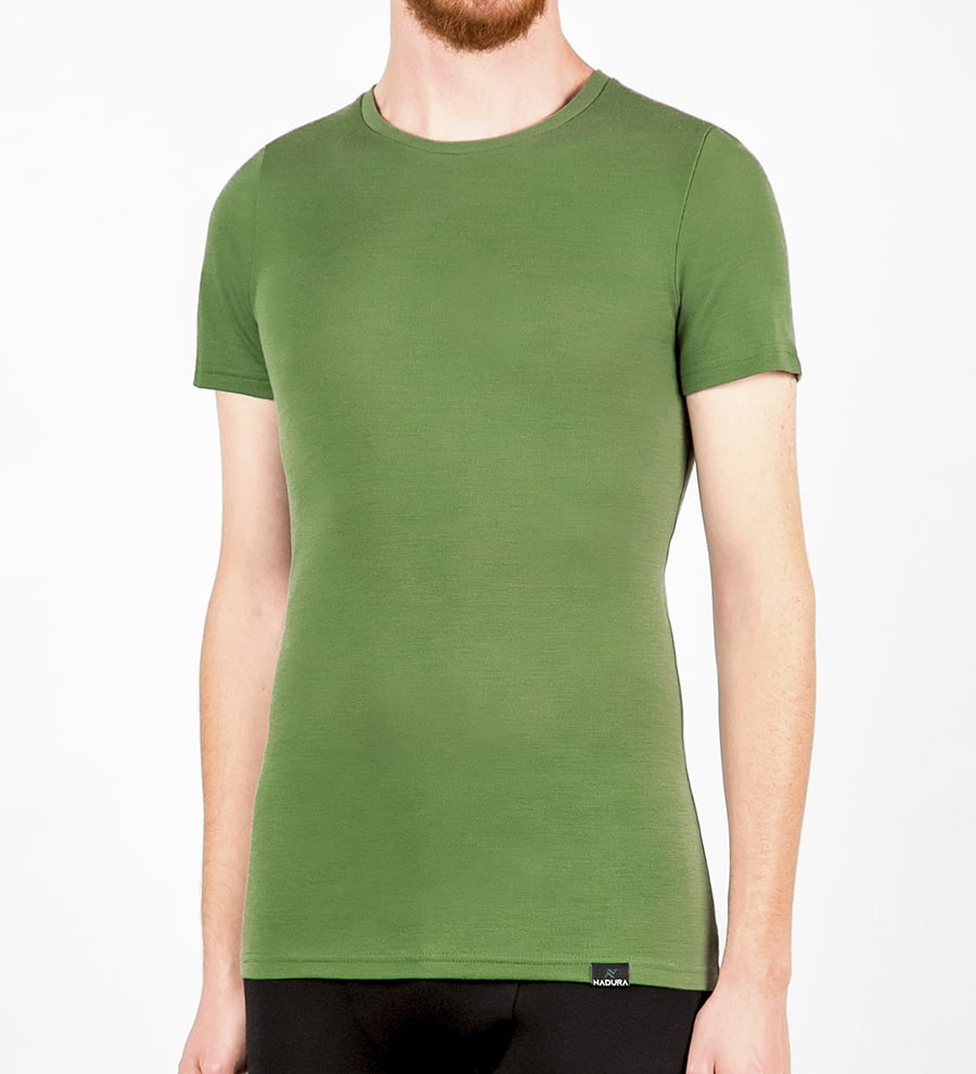 Tricou maneca scurta merino verde