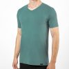 Tricou verde din fibre naturale de bambus