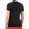 Tricou maneca scurta dama din lana merino negru