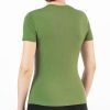 Tricou maneca scurta dama din lana merino verde