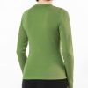 Bluza tricou maneca lunga dama din lana merino verde