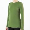 Bluza tricou maneca lunga dama din lana merino verde