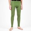 Pantaloni colanti barbati din lana pura merino verde