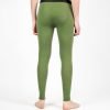 Pantaloni colanti barbati din lana pura merino verde
