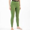 Pantaloni colanti dama din lana pura merino verde