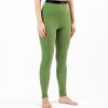 Pantaloni colanti dama din lana pura merino verde