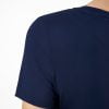 Detaliu tricou bleumarin dama din fibre naturale de bambus