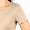 Detaliu umar tricou femei bambus 240g/mp, regular fit, fabricat în România