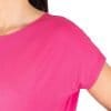 Tricou fucsia pentru femei, marca Nadura bambus, regular fit, 210g/mp, fabricat în România, ideal pentru sport