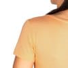 Tricou femei, piersică, model v-neck din bambus