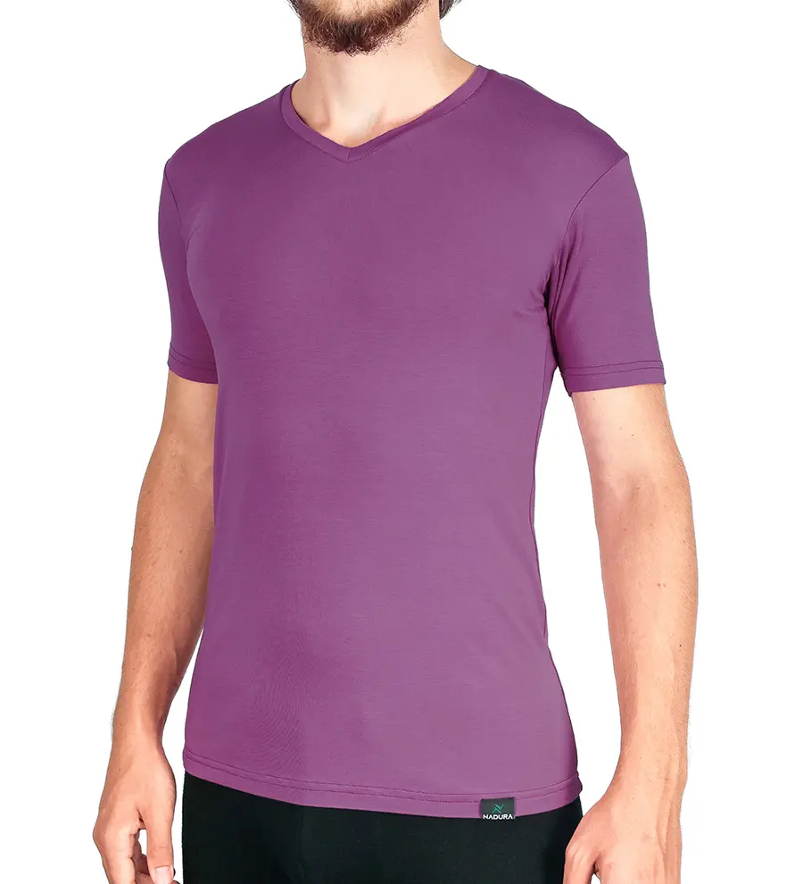 Tricou v-neck bărbați bambus