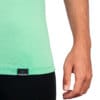 Detaliu tricou Nadura, pentru bărbați, culoarea verde pastel, model v-neck din bambus
