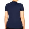 Tricou tehnic bleumarin din bambus pentru femei, vedere din spate