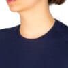 Detaliu tricou tehnic bleumarin din bambus pentru femei