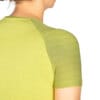 Tricou tehnic din fibra de modal pentru femei, 2 culori lime, detaliu spate