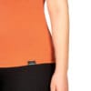 Tricou tehnic din fibra de modal pentru femei, 2 culori orange caramiziu, detaliu