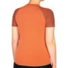 Tricou tehnic din fibra de modal pentru femei, 2 culori orange caramiziu, vedere din spate
