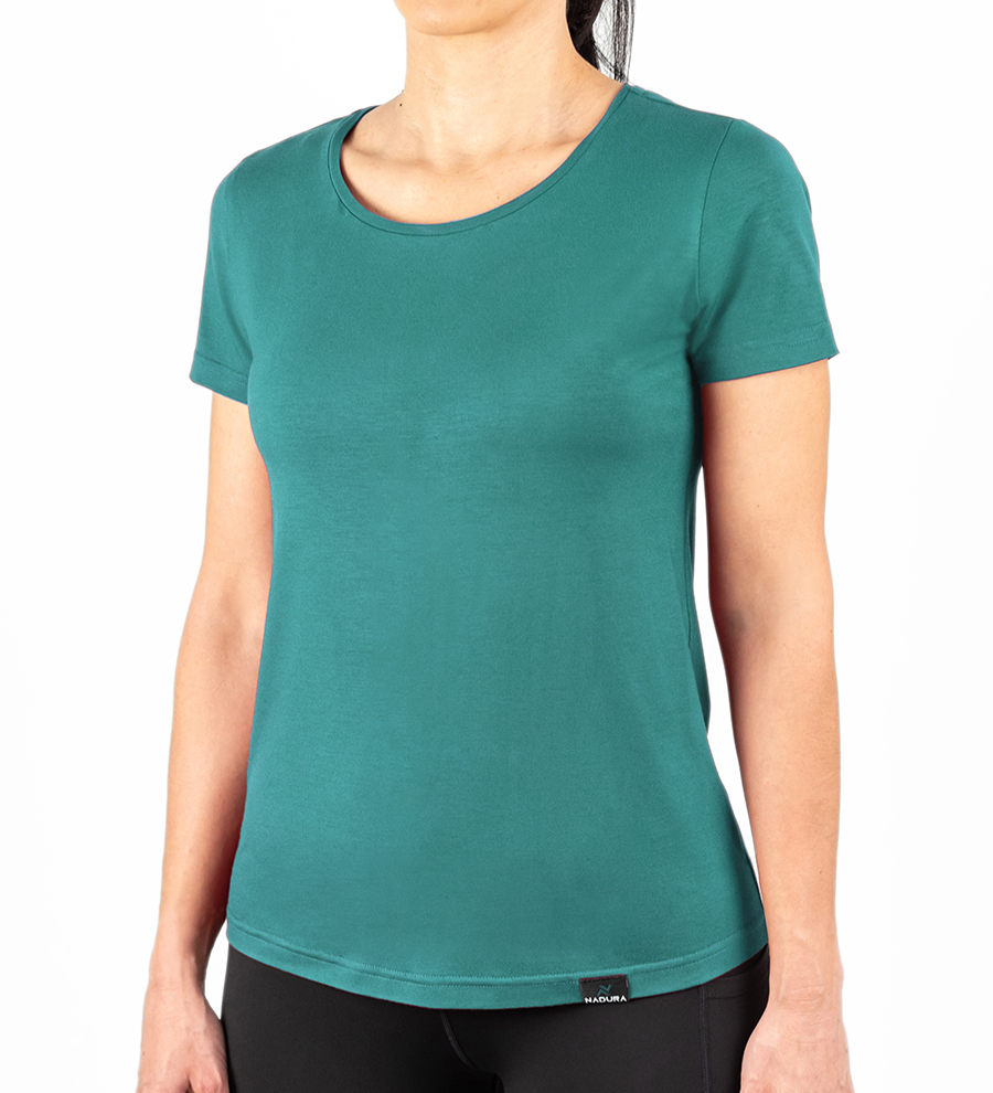 tricou din bambus, culoarea verde, pentru femei