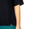 Detaliu tricou oversized negru dama, din bambus anti UV