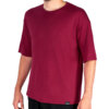 Tricou modal bărbați oversized grena vișină, croială lejeră și material respirabil