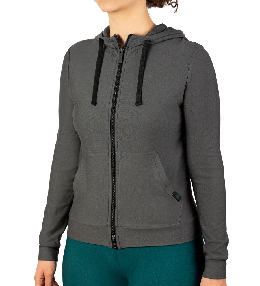 Hanorac gri din modal pentru femei