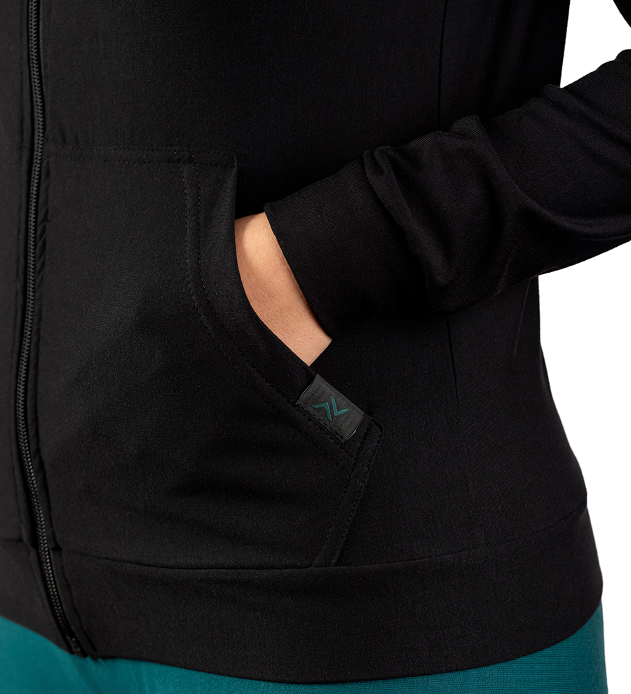 Hanorac negru sport premium din modal pentru femei