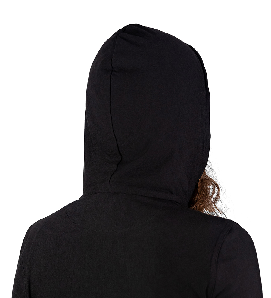 Hanorac femei modal negru cu gluga